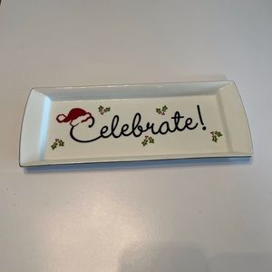 Like new ‘Tis the Season by St. Nicholas Square - 13” CELEBRATE tray plate